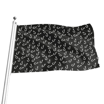Fishing Hooks Pattern Print Flag