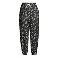 Fishing Hooks Pattern Print Fleece Lined Knit Pants