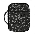 Fishing Hooks Pattern Print Front Pocket Bible Bag