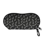 Fishing Hooks Pattern Print Glasses Case