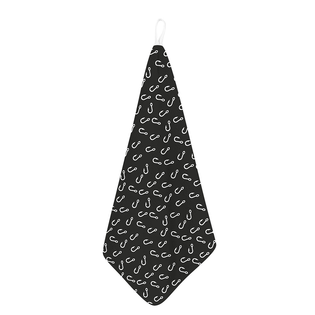 Fishing Hooks Pattern Print Hand Towel