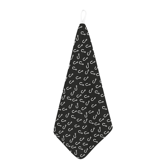 Fishing Hooks Pattern Print Hand Towel