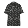 Fishing Hooks Pattern Print Hawaiian Shirt