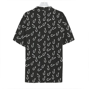 Fishing Hooks Pattern Print Hawaiian Shirt