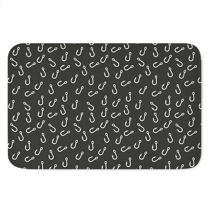 Fishing Hooks Pattern Print Indoor Door Mat