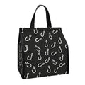 Fishing Hooks Pattern Print Insulated Lunch Tote
