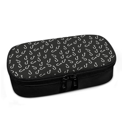 Fishing Hooks Pattern Print Insulin Cooler Travel Case