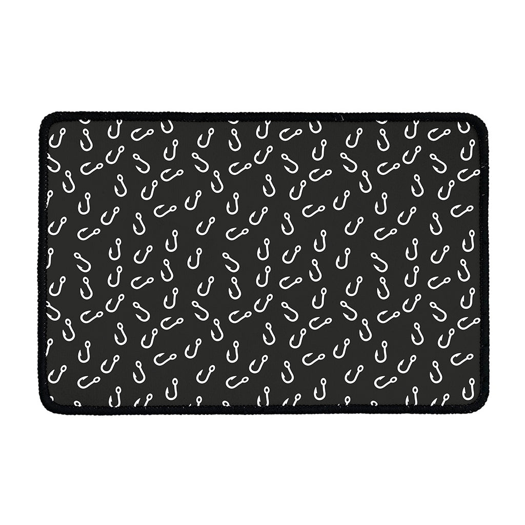 Fishing Hooks Pattern Print Kitchen Mat