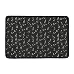 Fishing Hooks Pattern Print Kitchen Mat