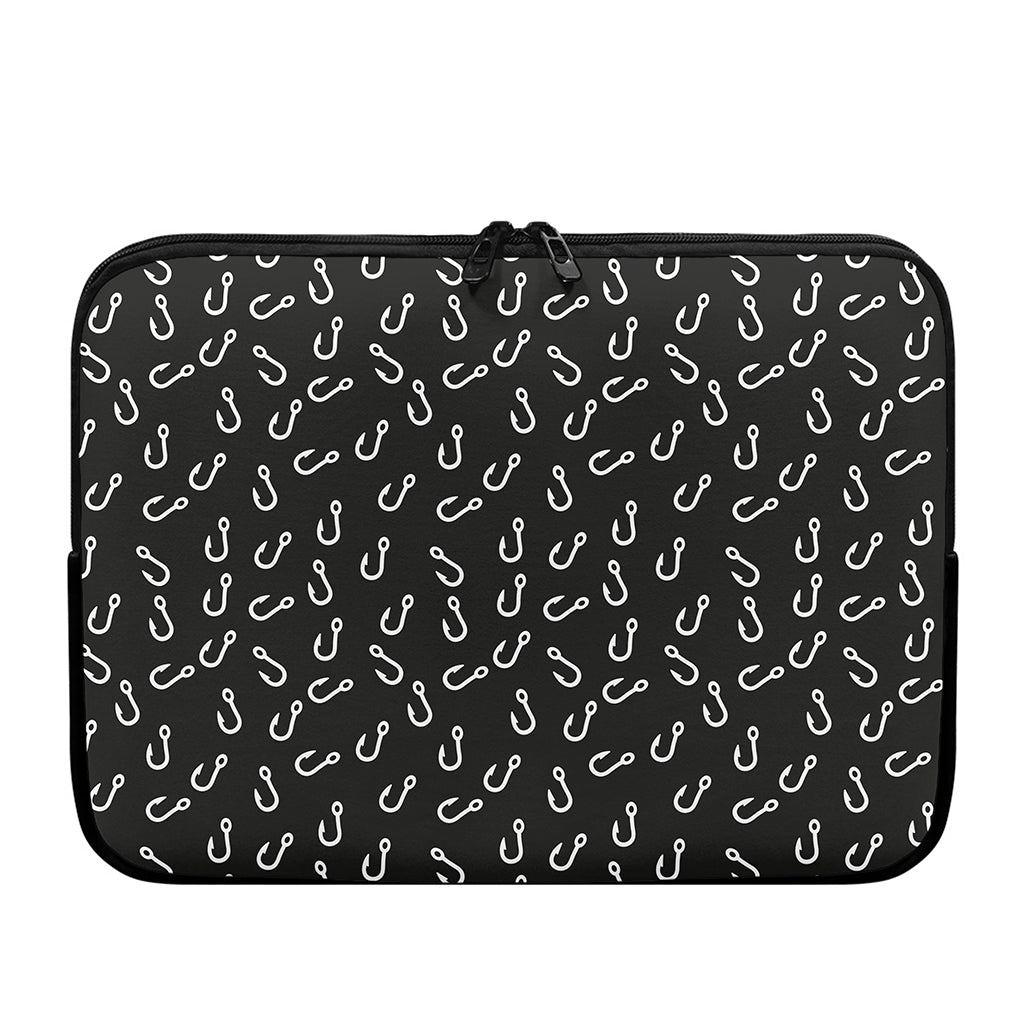 Fishing Hooks Pattern Print Laptop Sleeve