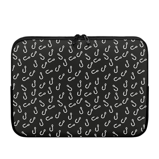 Fishing Hooks Pattern Print Laptop Sleeve