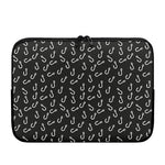 Fishing Hooks Pattern Print Laptop Sleeve