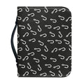 Fishing Hooks Pattern Print Leather Bible Cover