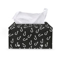Fishing Hooks Pattern Print Leather Tissue Box Cover