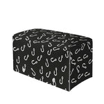 Fishing Hooks Pattern Print Leather Tissue Box Cover