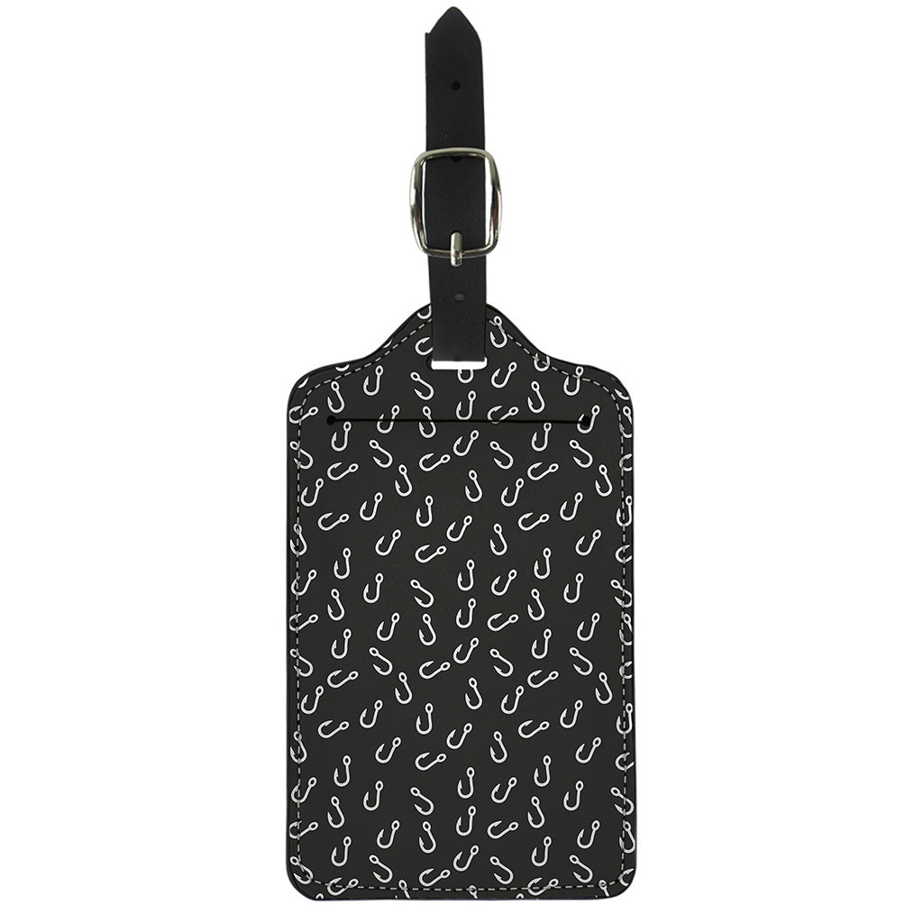 Fishing Hooks Pattern Print Luggage Tag