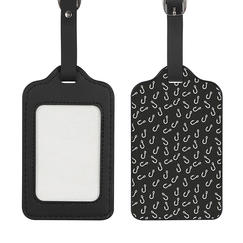 Fishing Hooks Pattern Print Luggage Tag