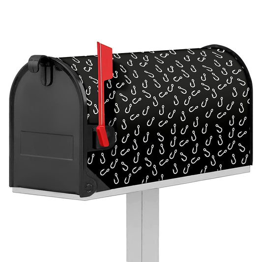 Fishing Hooks Pattern Print Mailbox Cover