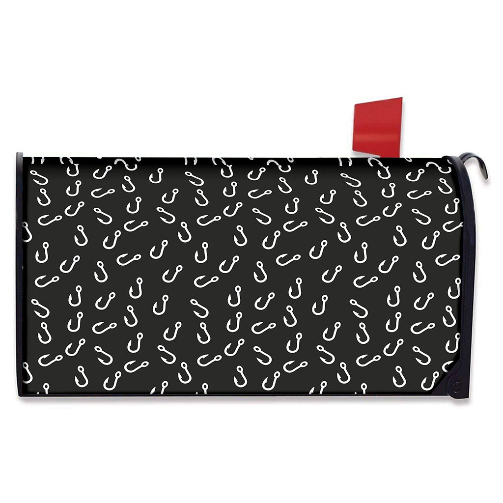 Fishing Hooks Pattern Print Mailbox Cover