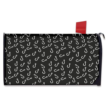 Fishing Hooks Pattern Print Mailbox Cover
