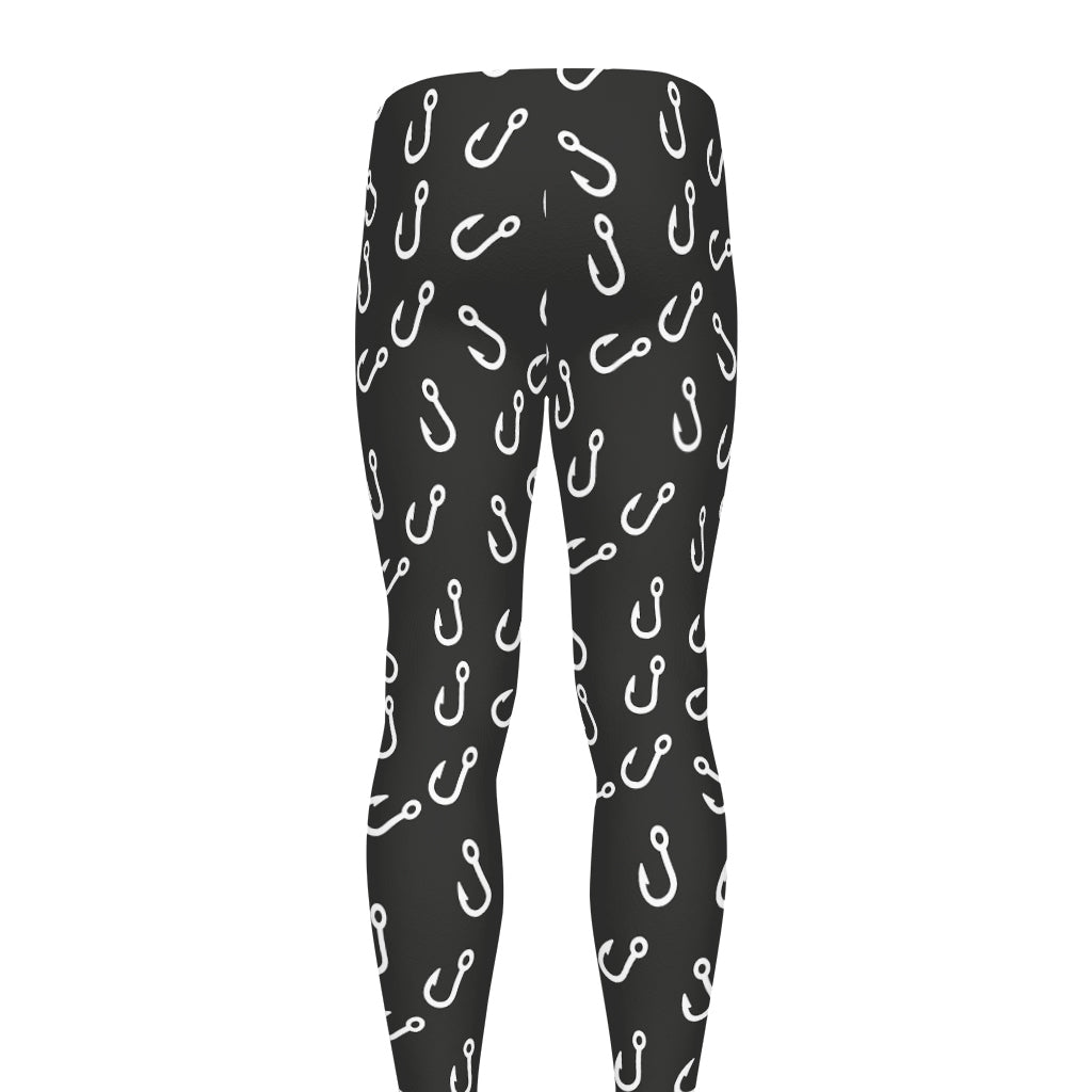 Fishing Hooks Pattern Print Men's leggings