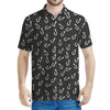 Fishing Hooks Pattern Print Men's Polo Shirt