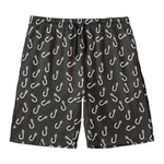 Fishing Hooks Pattern Print Men's Swim Trunks