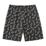 Fishing Hooks Pattern Print Men's Swim Trunks