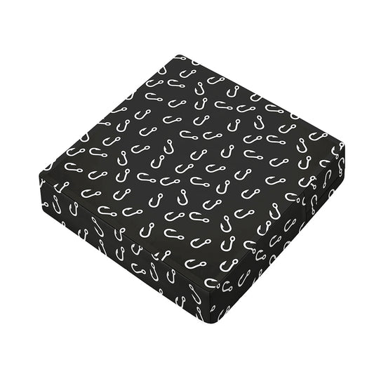 Fishing Hooks Pattern Print Outdoor Seat Cushion Cover