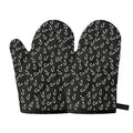 Fishing Hooks Pattern Print Oven Mitts