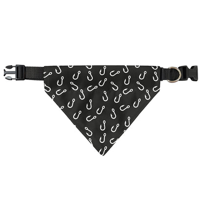 Fishing Hooks Pattern Print Over The Collar Dog Bandana