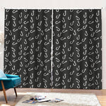 Fishing Hooks Pattern Print Pencil Pleat Curtains