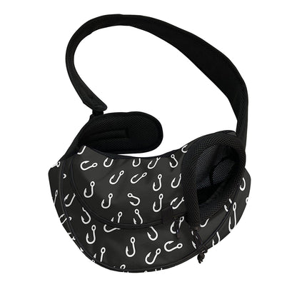 Fishing Hooks Pattern Print Pet Sling Carrier