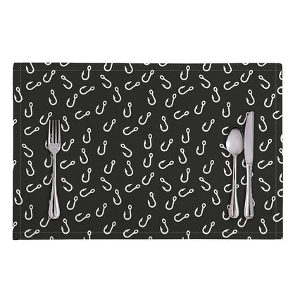 Fishing Hooks Pattern Print Placemat