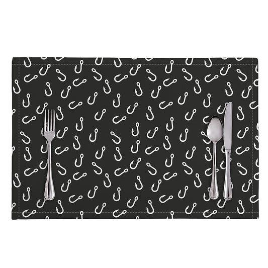 Fishing Hooks Pattern Print Placemat