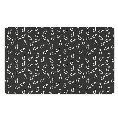 Fishing Hooks Pattern Print Polyester Doormat