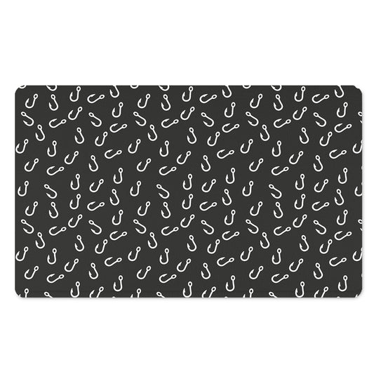 Fishing Hooks Pattern Print Polyester Doormat