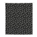 Fishing Hooks Pattern Print Polyester Shower Curtain