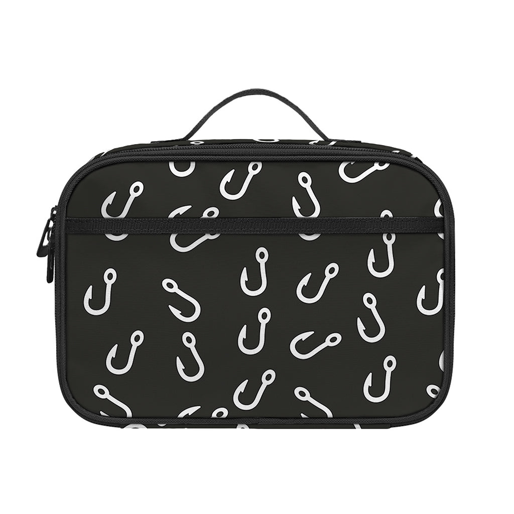 Fishing Hooks Pattern Print Portable Lunch Bag