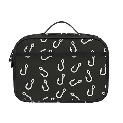 Fishing Hooks Pattern Print Portable Lunch Bag