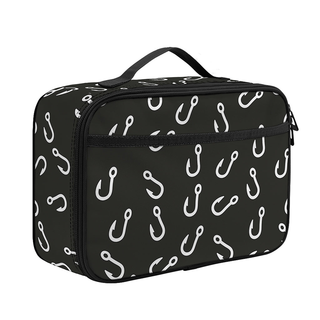 Fishing Hooks Pattern Print Portable Lunch Bag