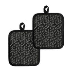 Fishing Hooks Pattern Print Pot Holders