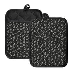 Fishing Hooks Pattern Print Pot Holders With Pocket