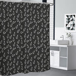 Fishing Hooks Pattern Print Premium Shower Curtain