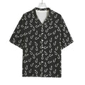 Fishing Hooks Pattern Print Rayon Hawaiian Shirt