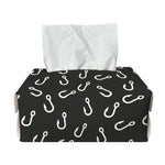 Fishing Hooks Pattern Print Rectangle Tissue Box Cover