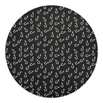 Fishing Hooks Pattern Print Round Blanket