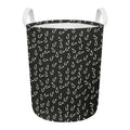 Fishing Hooks Pattern Print Round Laundry Basket