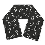 Fishing Hooks Pattern Print Scarf