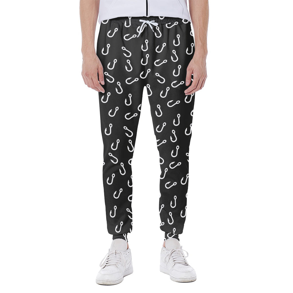 Fishing Hooks Pattern Print Scuba Joggers